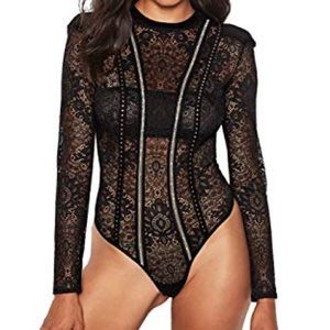 Victoria’s Secret Long Sleeve Lace Bodysuit